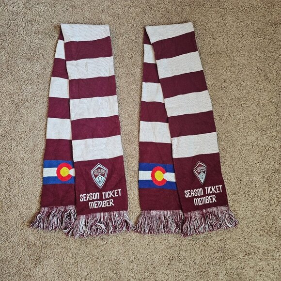 Ruffneck Other - Colorado Rapids Scarves Soccer Lot 2 MLS Season Ticket Knit Ruffneck Vintage 96